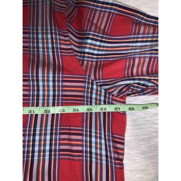 HAWES AND CURTIS Shirt Mens Long Sleeve Red Checkered Print Button Down Sz XXXL - Picture 6 of 6